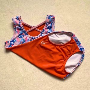 Orange/blue Plum Practice-wear leotard